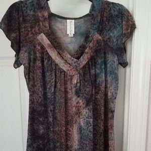 PerSeption Concept Women Poly Short Sleeve Size S